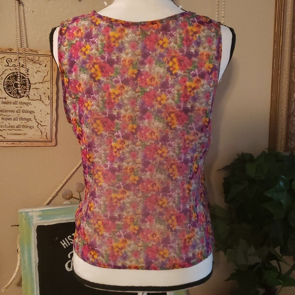 Icono Floral Tank Top Size Medium - Picture 4 of 5